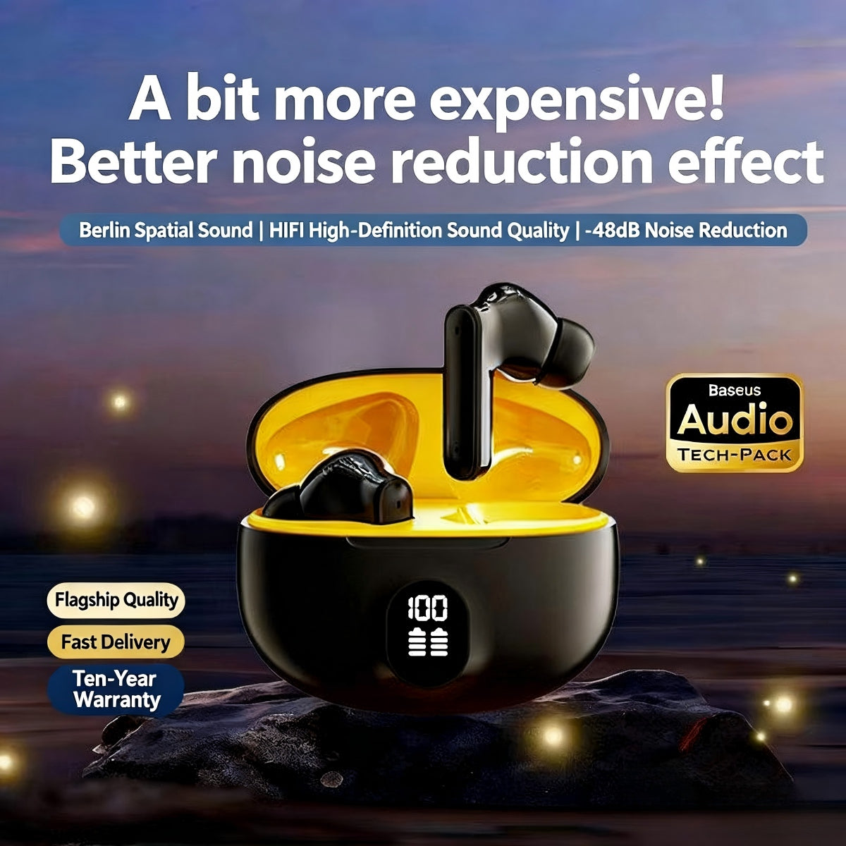 Bluetooth Kopfhörer mit LED-Display – Kabellos, Faltbar & Kristallklarer Sound