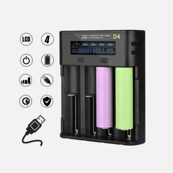 YONII 4-Slot Smart-Ladegerät