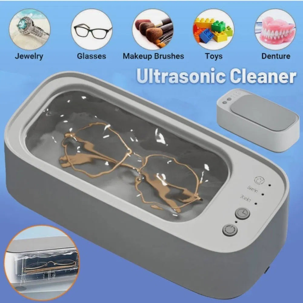 Ultraschallreiniger Tragbar – 45.000 Hz, USB-aufladbar für Schmuck, Brillen & Uhren