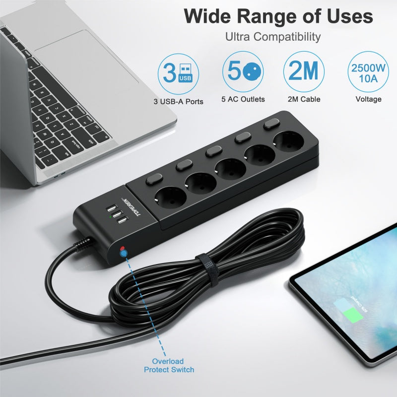 Steckdose Schwarz Premium – Unterputz-Steckdose mit hochwertigem Finish