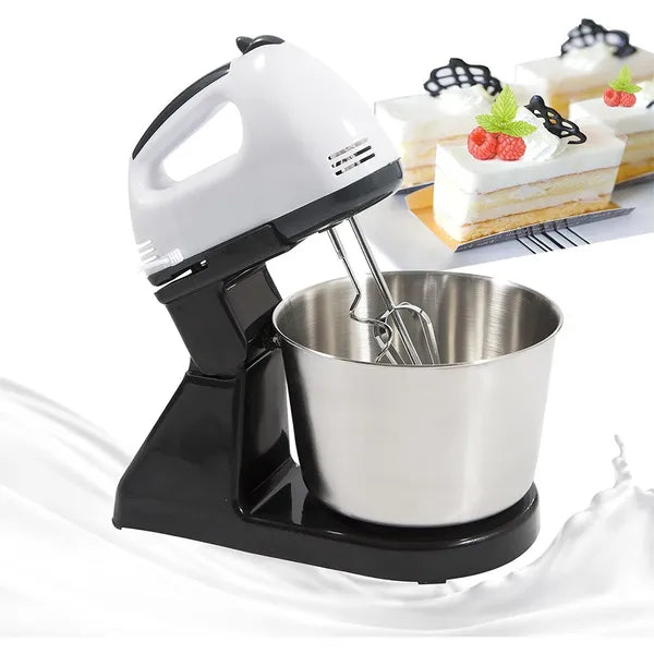 Elektrischer Handmixer mit Ständer & Schüssel – 7 Stufen