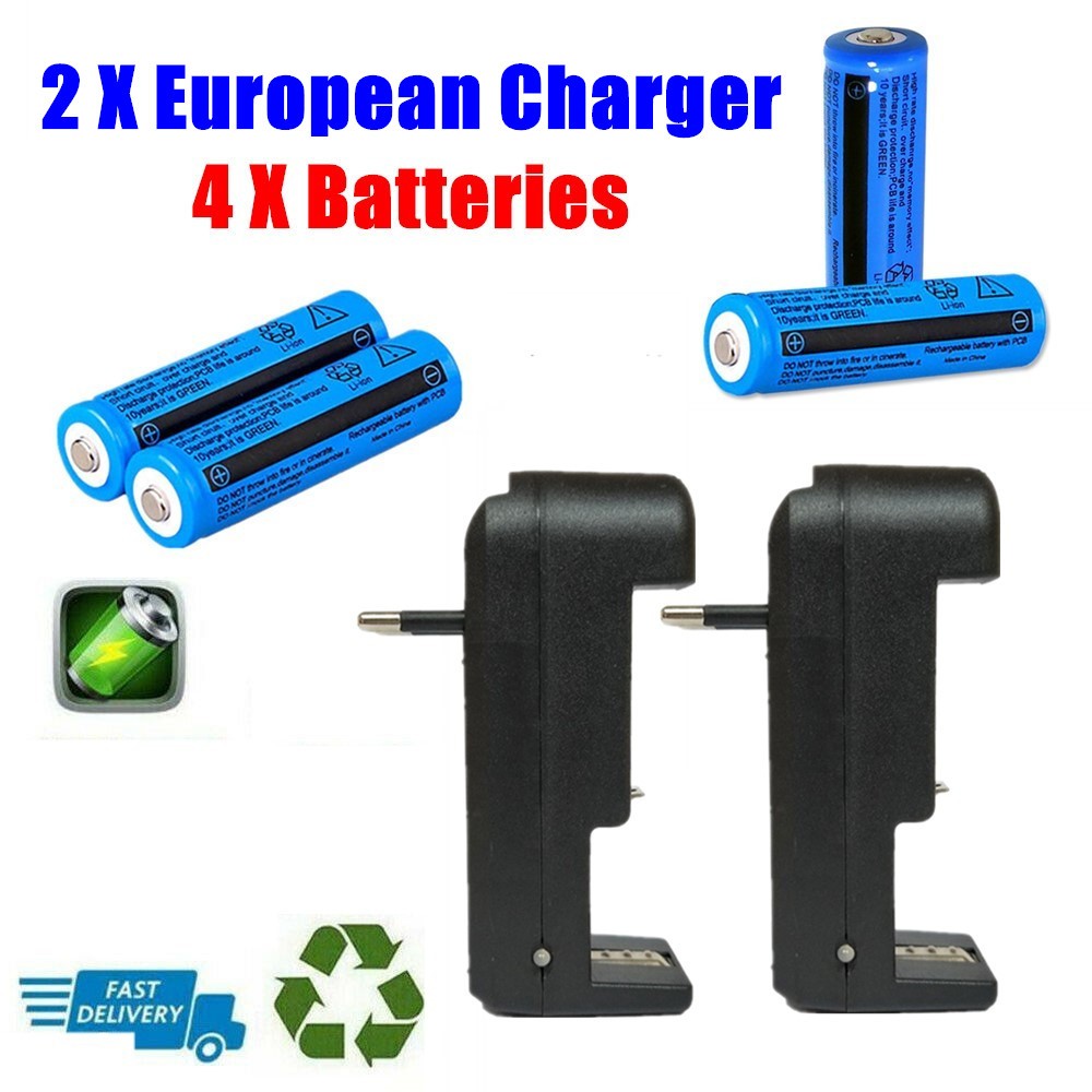 Akku Set 3000mAh – Wiederaufladbar mit Ladegerät