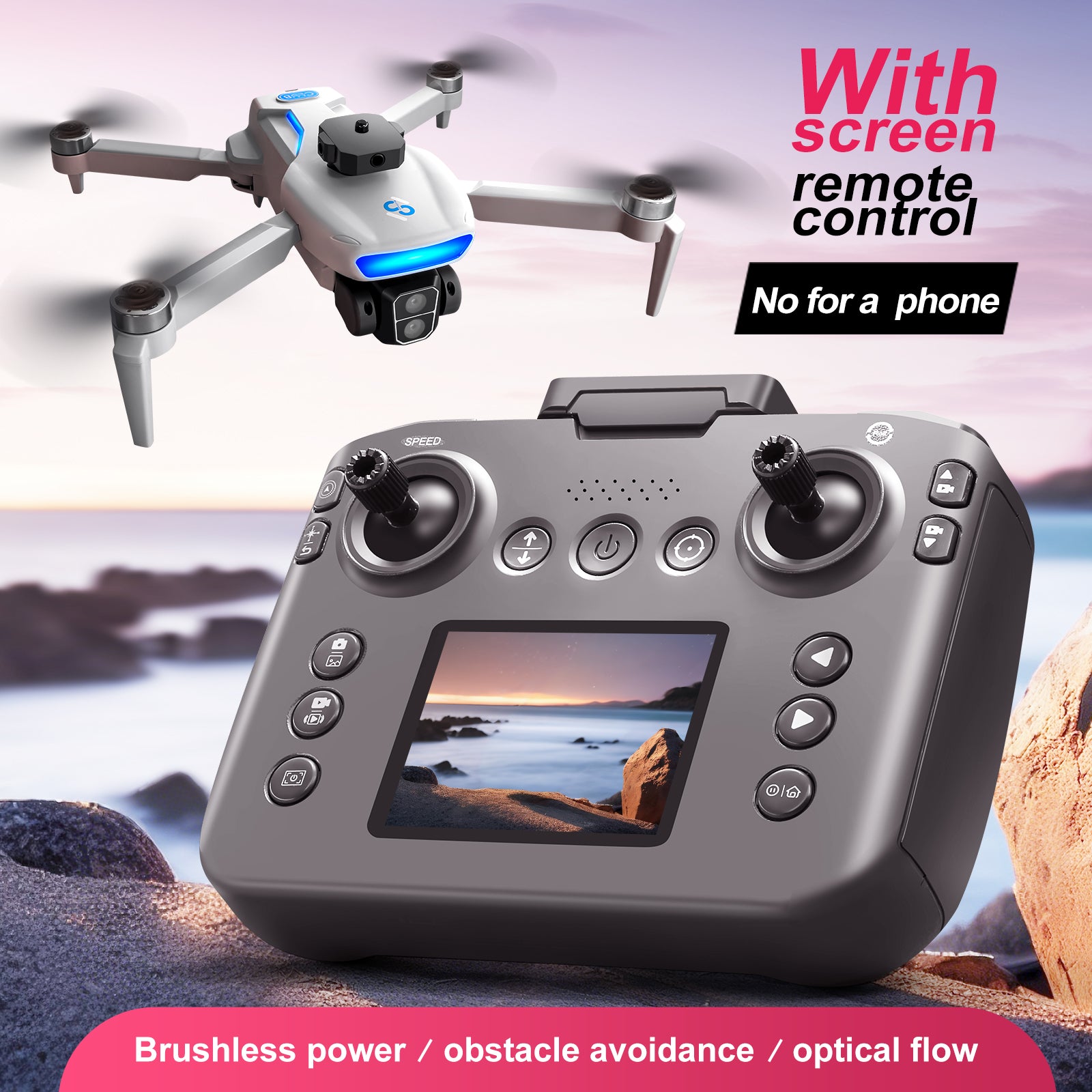 S181 GPS Drohne mit Brushless-Motor & Hinderniserkennung – One-Key-Return Quadcopter