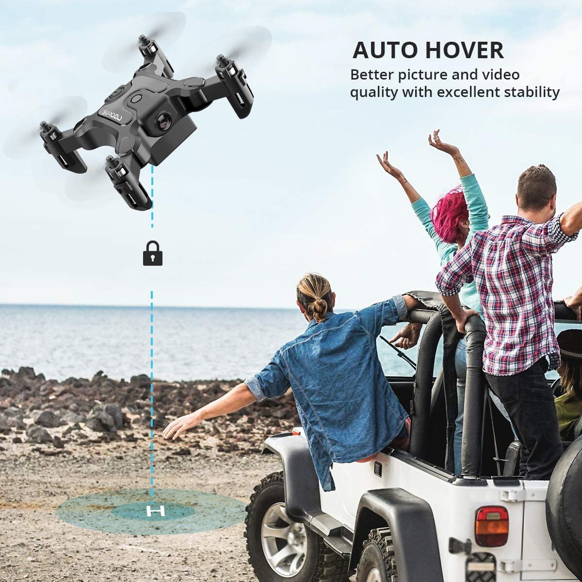Mini Drohne mit 720P HD Kamera – WiFi FPV, App-Steuerung & faltbare Arme