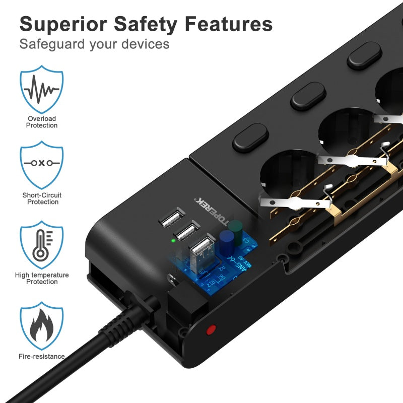 Steckdose Schwarz Premium – Unterputz-Steckdose mit hochwertigem Finish