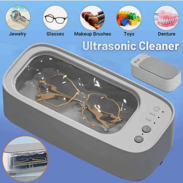 Ultraschallreiniger Tragbar – 45.000 Hz, USB-aufladbar für Schmuck, Brillen & Uhren