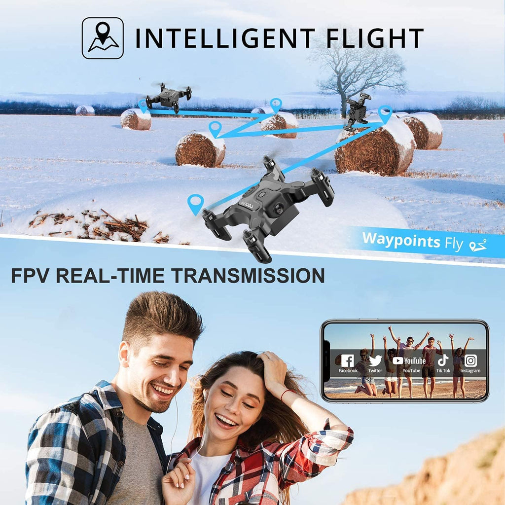 Mini Drohne mit 720P HD Kamera – WiFi FPV, App-Steuerung & faltbare Arme