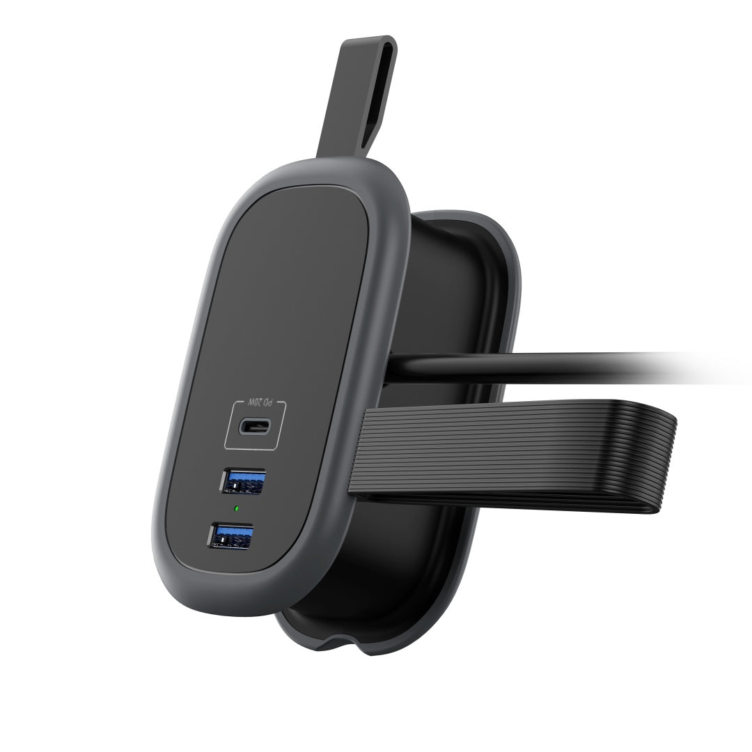 Steckdose Schwarz Slim