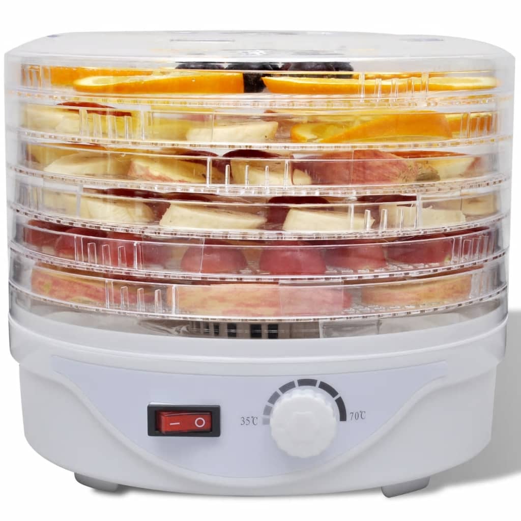 Dörrautomat mit 6 Etagen – 250 W, 35–70°C, für Obst, Gemüse, Fleisch & Kräuter