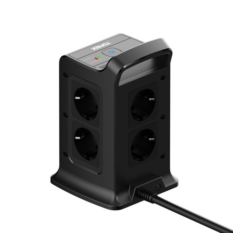 Steckdosen-Set Schwarz – Mehrfachsteckdose im modernen Design