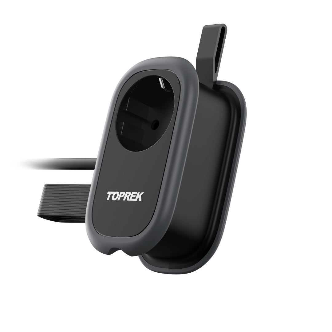 Steckdose Schwarz Slim