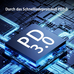 USB-C Ladegerät mit 4-in-1 Datenkabel – Schnellladen für alle Geräte
